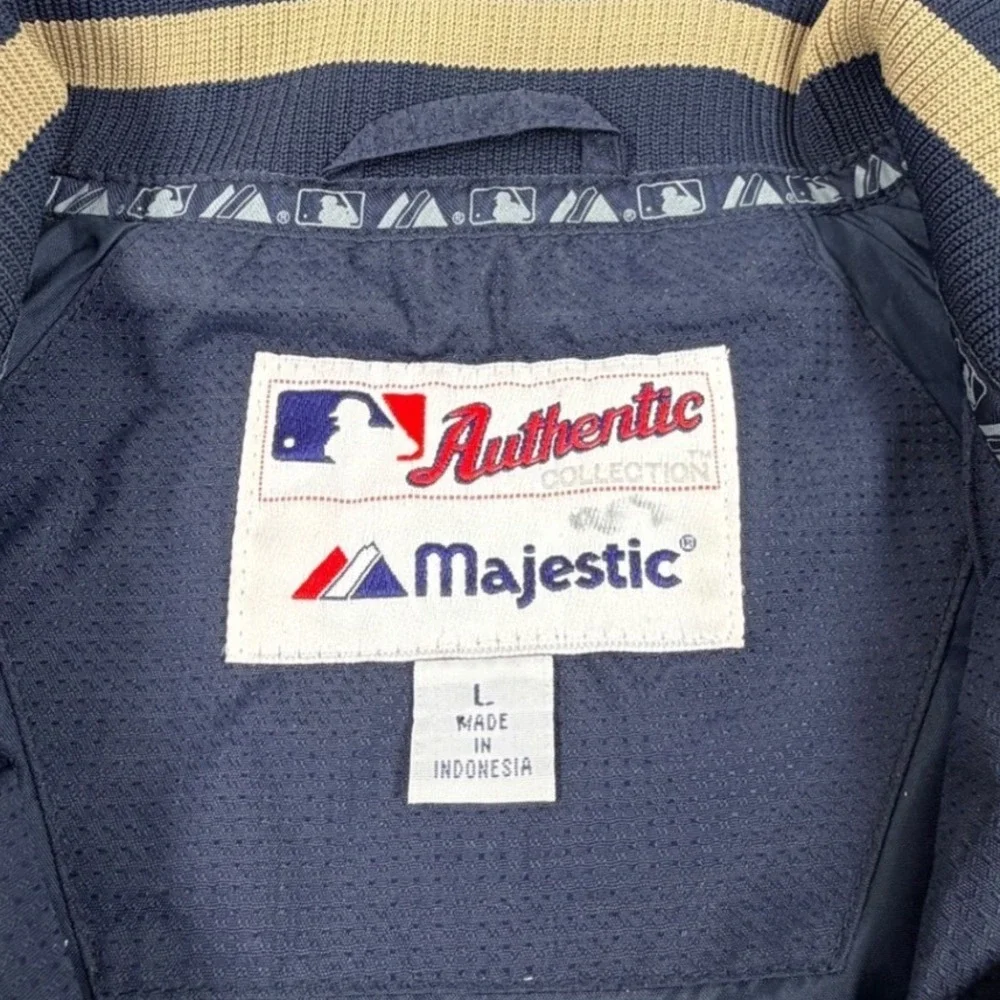 Majestic San Diego Padres Jacket Y2K Mens Navy  MLB Windbreaker Size Medium